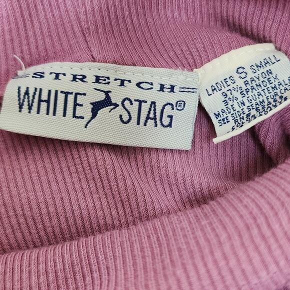 White Stag Vintage Lavender Stretchy Sleeveless Turtleneck Women's Size Small - Picture 6 of 8